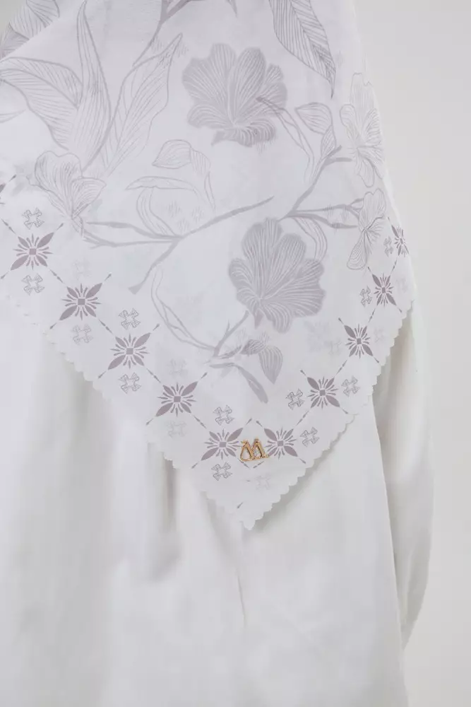 MFMW Twilight Scarf - Kerudung Segi Empat Premium Motif Bunga - Golden Haze