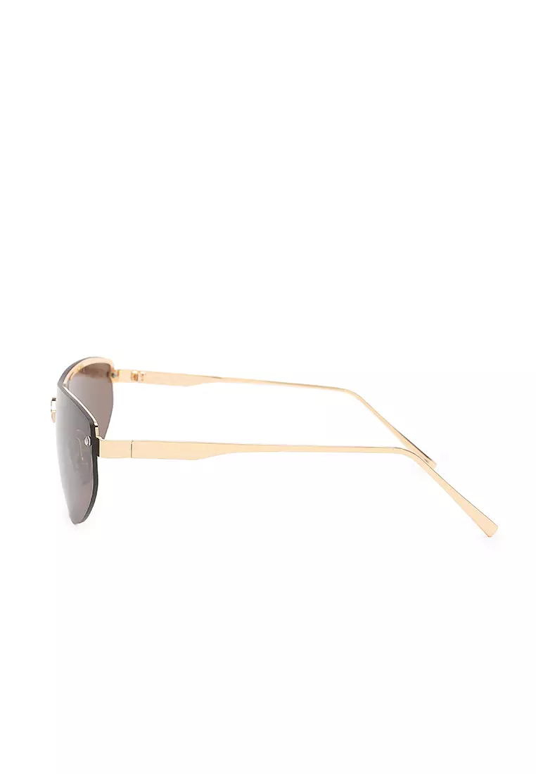 Unisex Sporty Casual Sunglasses (Kacamata Hitam) - Emas / Cokelat