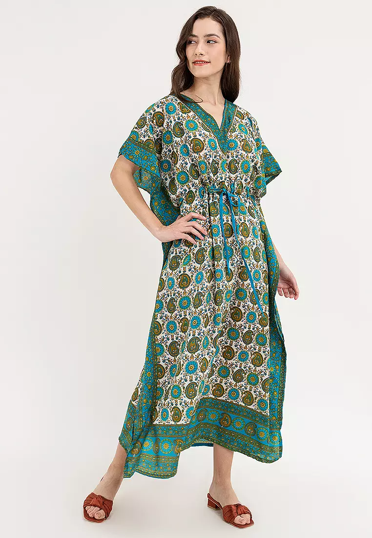 Victoria Vneck Kaftan Dress