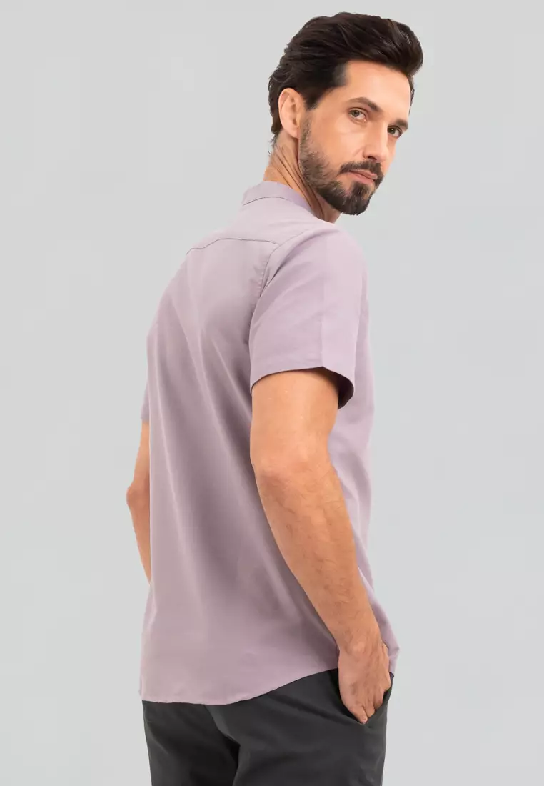 Polo Haus - Men’s Cotton Mix Signature Fit Mandarin Collar MBSSE003