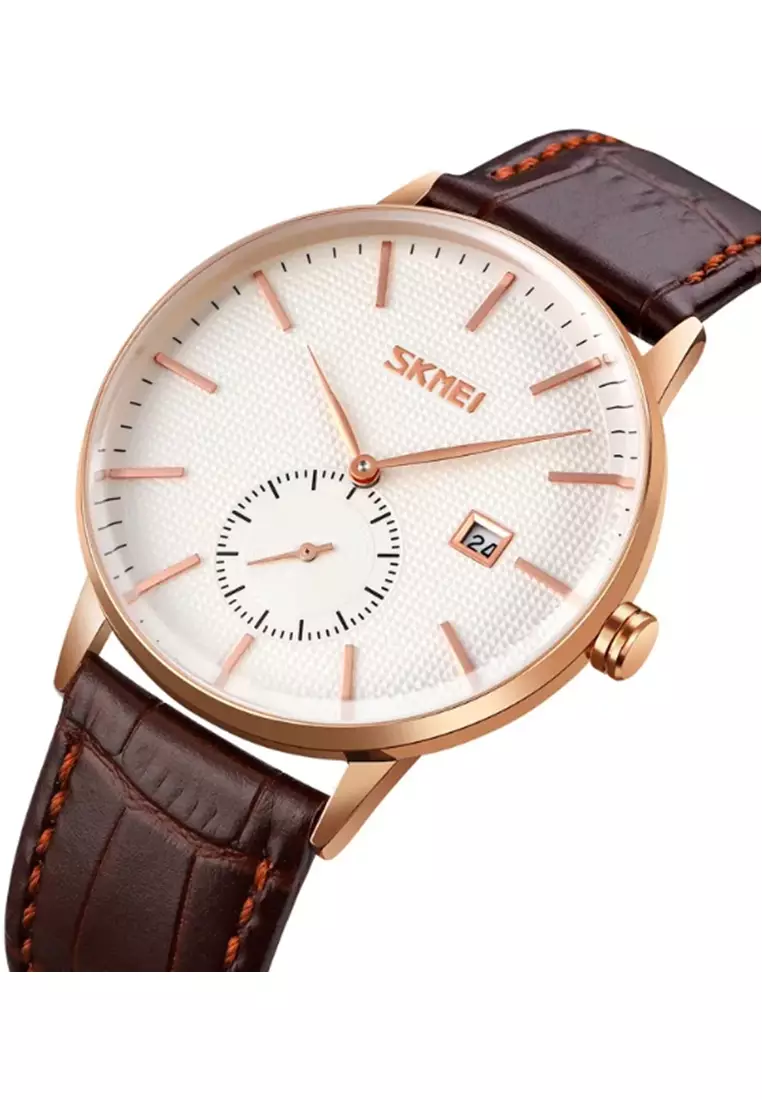 Jam Tangan Analog Pria Waterproof Strap Tali Material Leather BY88 ORIGINAL