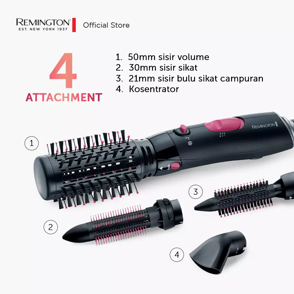 Remington Sisir Angin Volume & Curl Airstyler AS7051