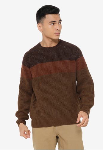 GLOBAL WORK brown Knit Sweater 97674AA63A17FCGS_1