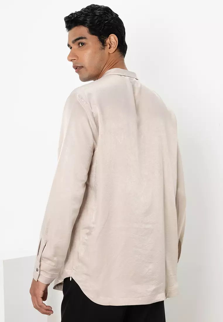 Raden Barock Embroidery Cekak Musang Shirt - Tencel Silk