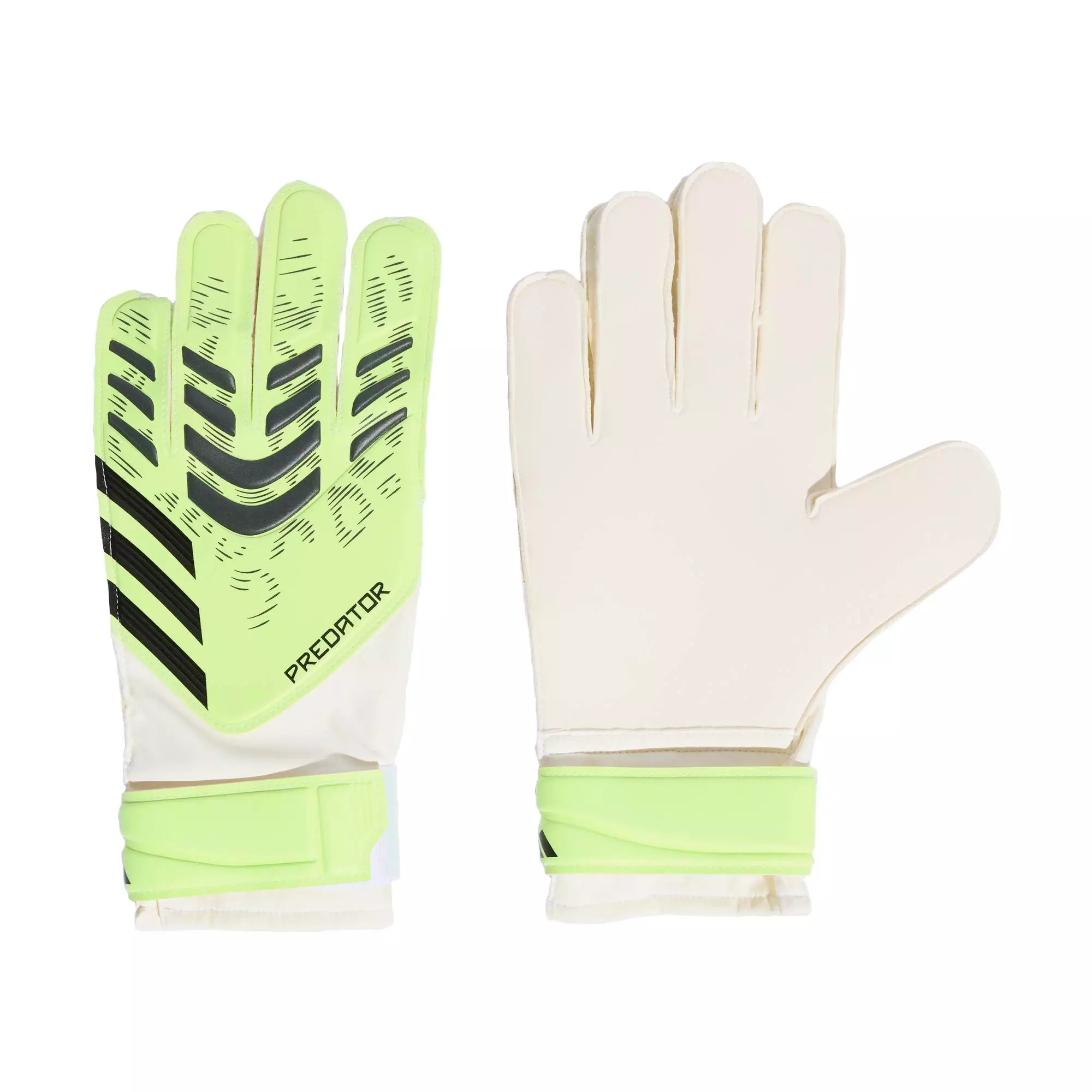 Football Predator Training Goalkeeper Gloves Unisex Green JN5356