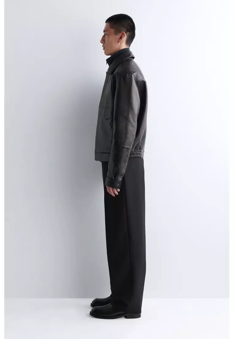 LEATHER BLOUSON JACKET