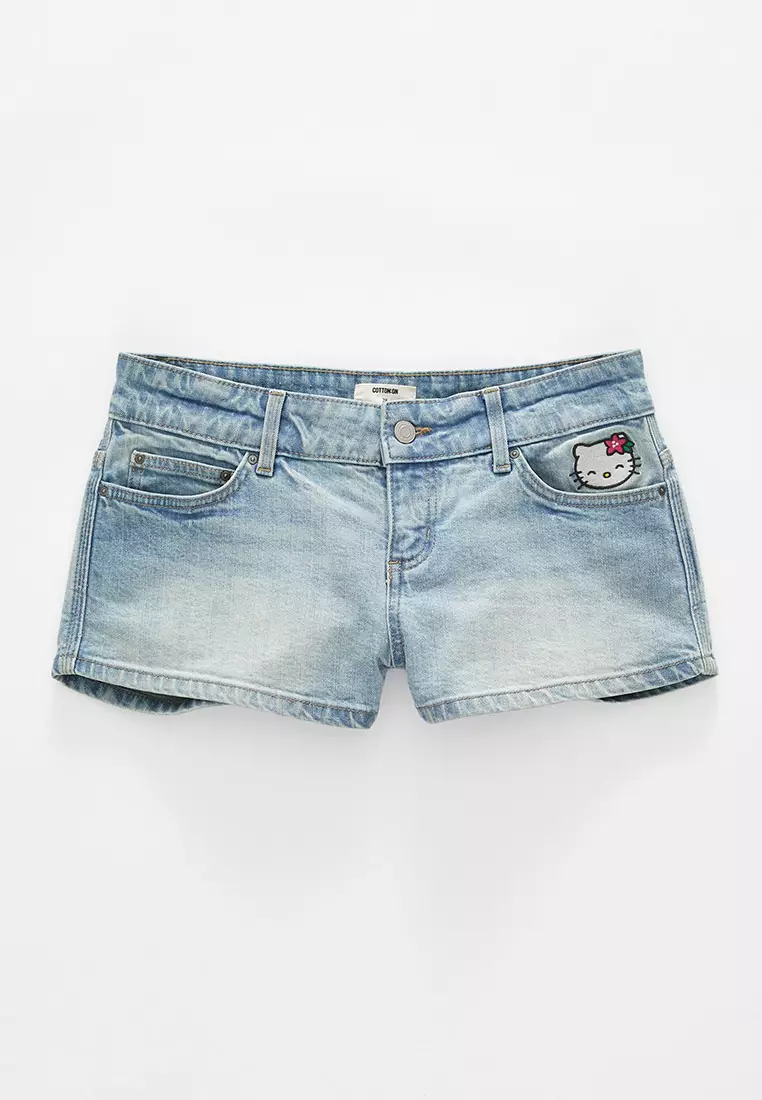 Micro Low Denim Shorts