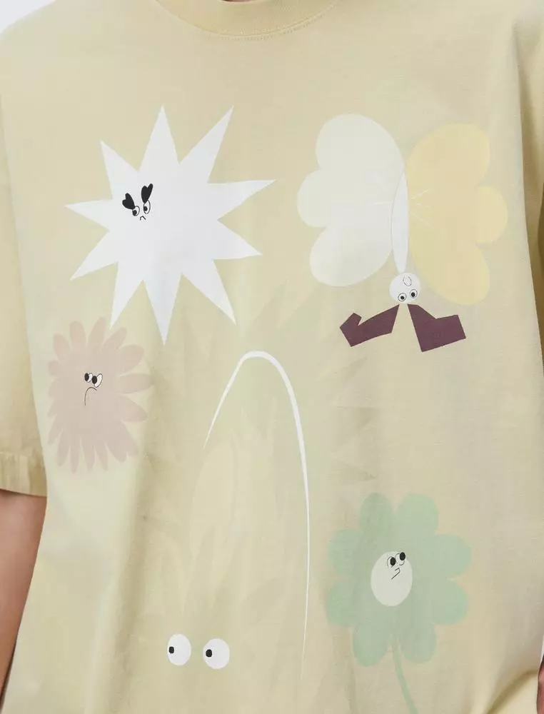 Loose Fit Printed Short Sleeve T-Shirt