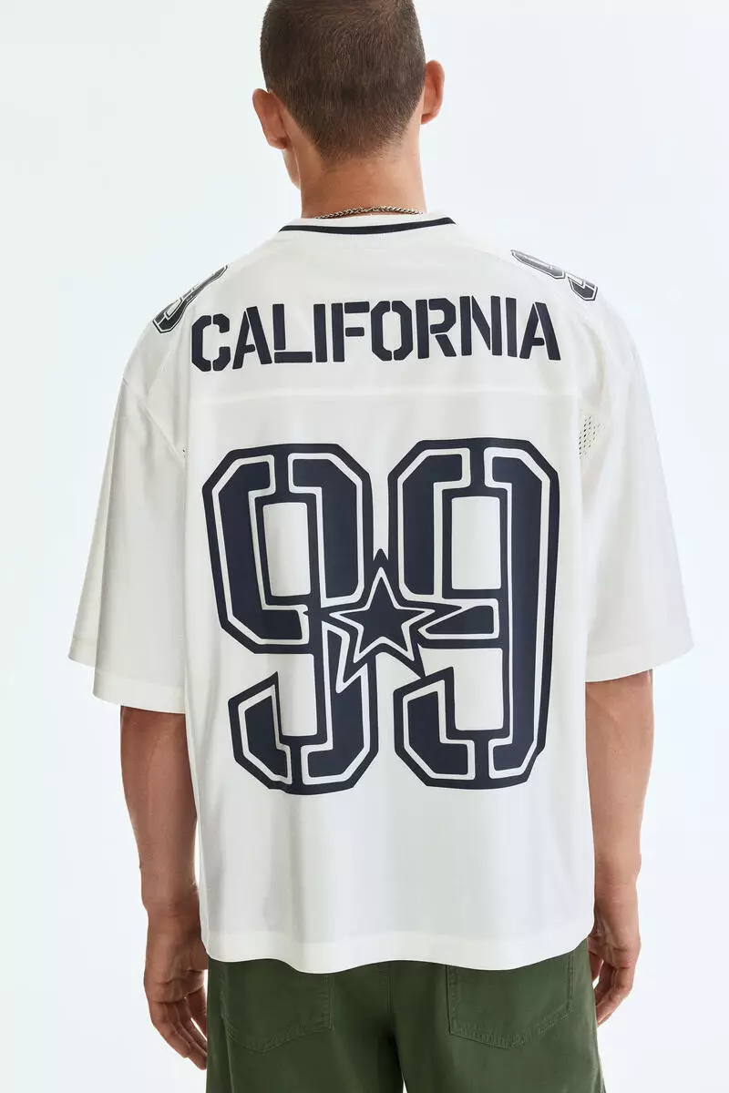Loose Fit Printed mesh T‑shirt