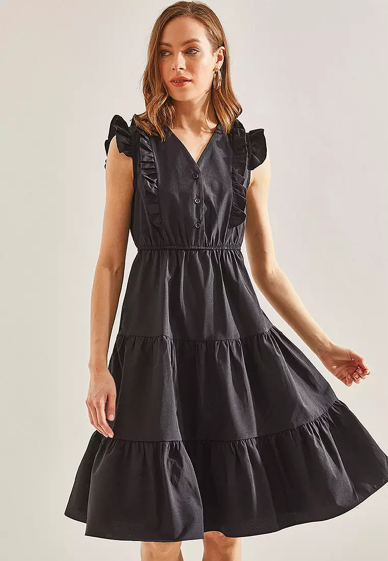 Frilly Buttoned Dress