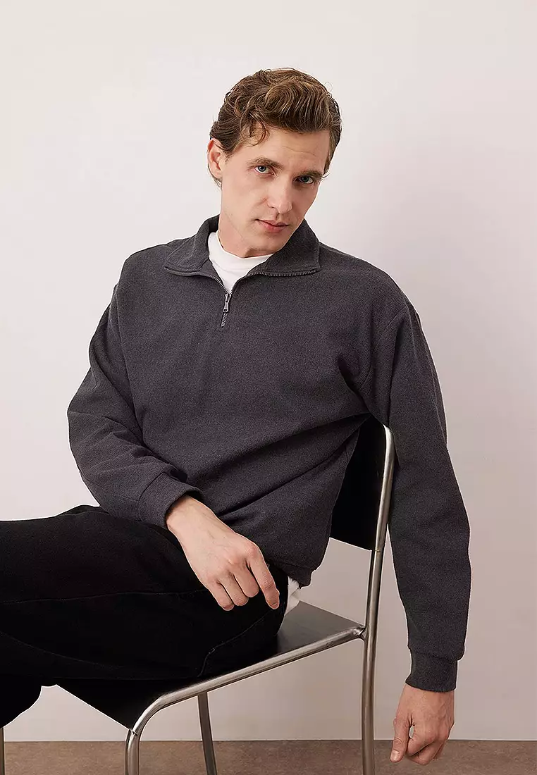 Stand Collar Sweatshirt