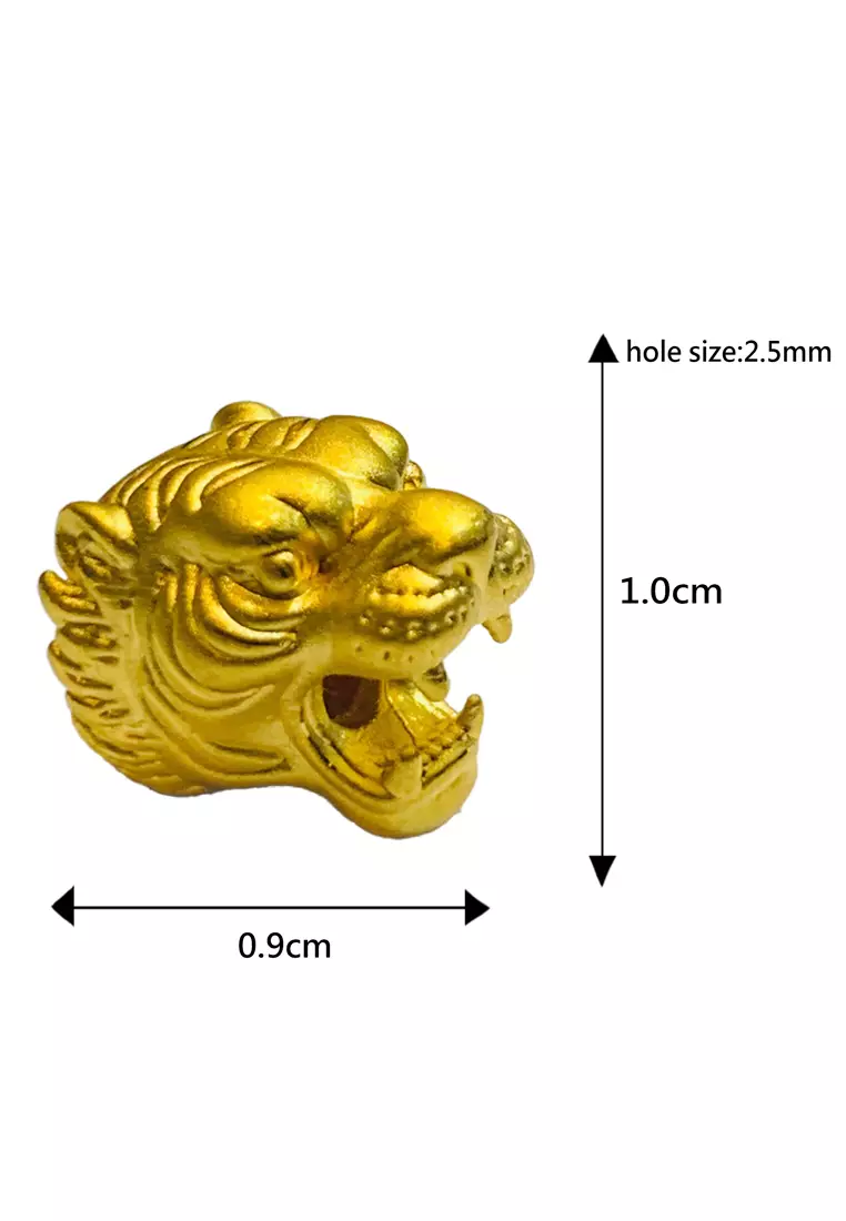 Gold lion head on sale charm