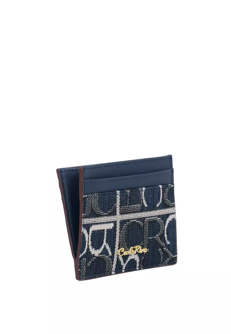 CR Carlo GEO Jacquard Ava Card Holder - Dark Blue