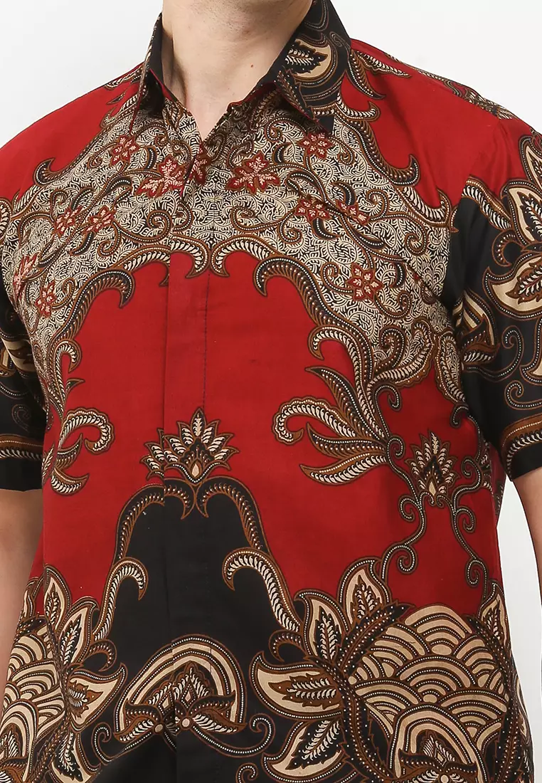 Daryata Kemeja Batik Exclusive Premium Pria Casual Modern Lengan Pendek