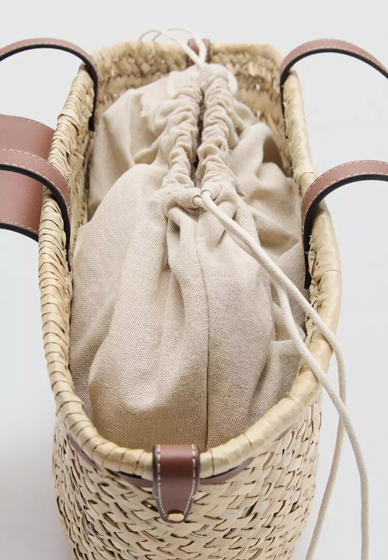 Medium Natural Fibre Basket Bag