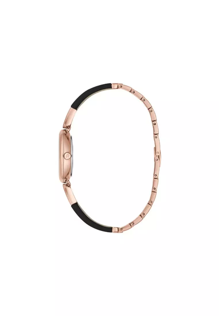 Buy FURLA Watches FURLA BANGLE LEATHER Rose Gold Tone Case Black