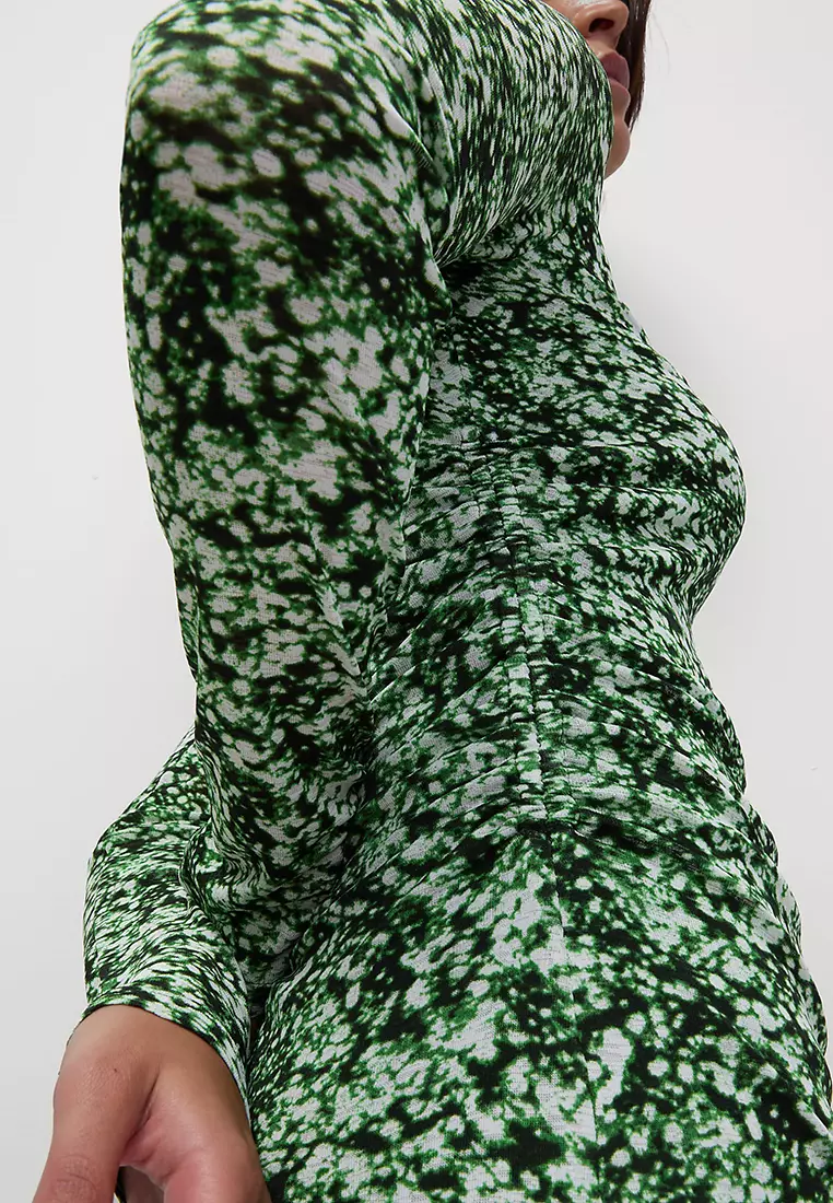 Mesh Jersey Mini Column Dress