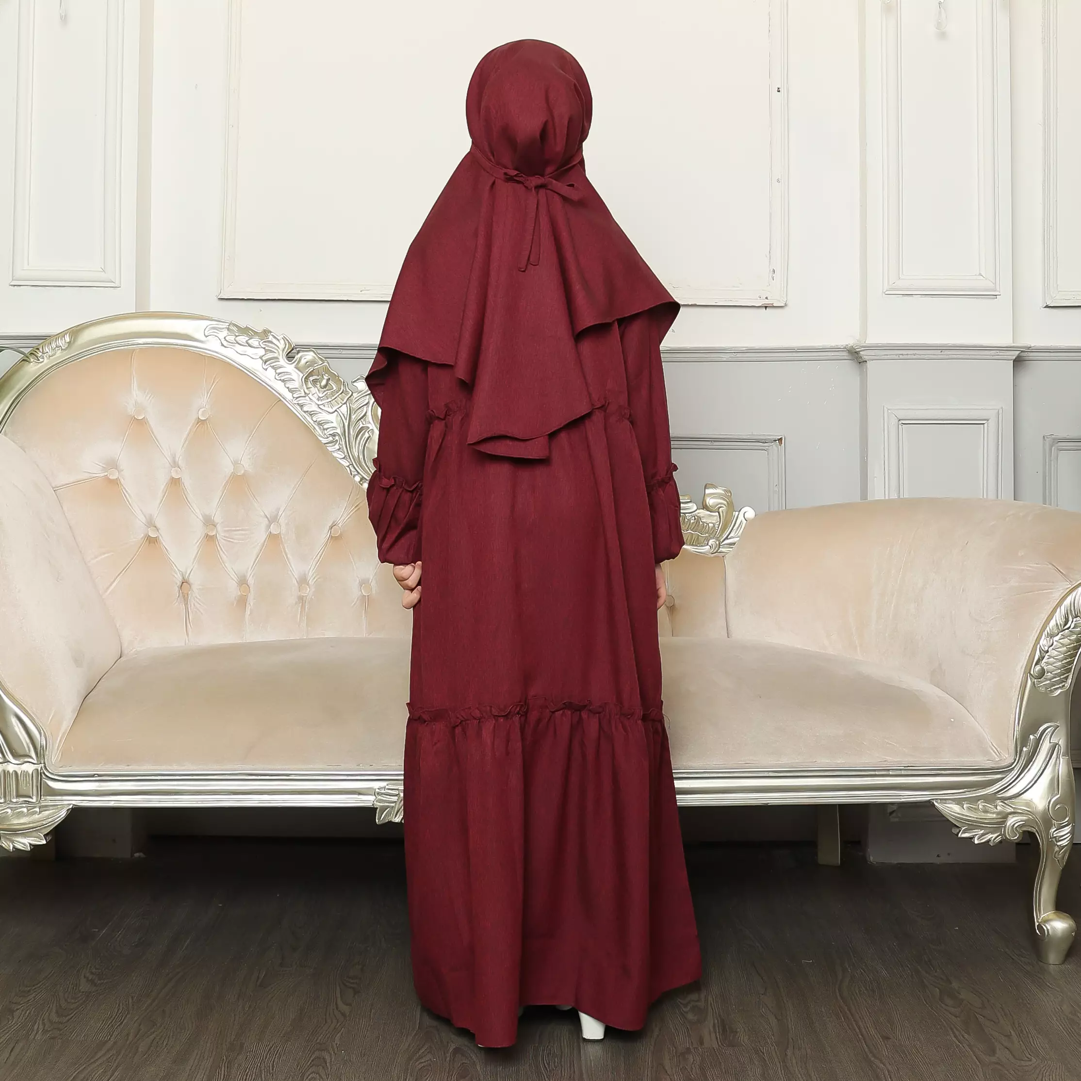 Gamis Sarimbit Anak GA 04 Maroon