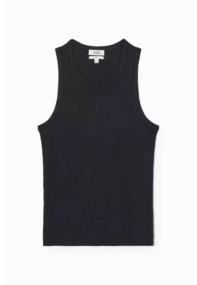 SLIM RIBBED COTTON TANK TOP