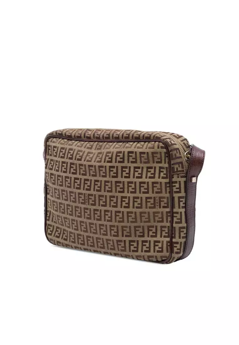 Pre-Loved Fendi Zucchino Canvas Crossbody