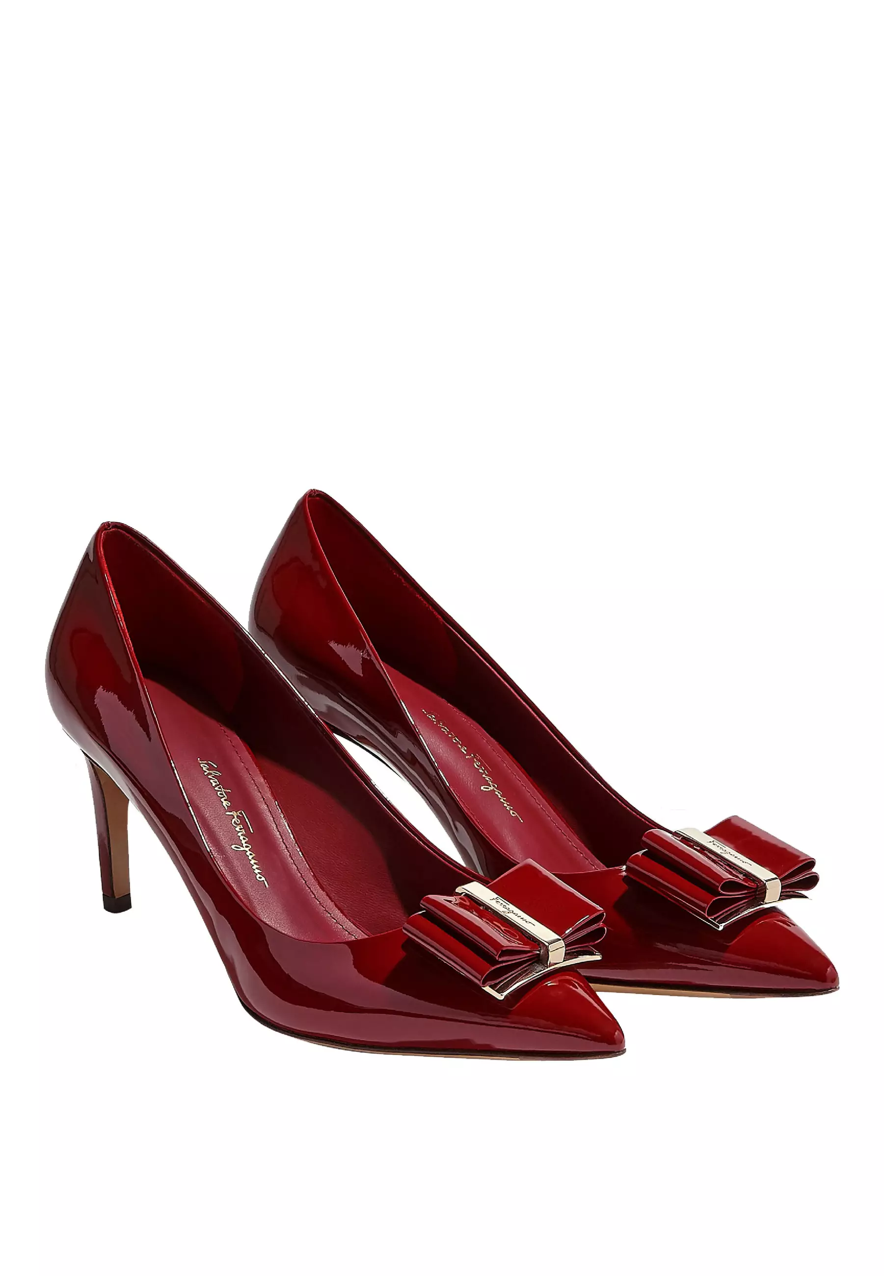 Ferragamo double bow on sale pump