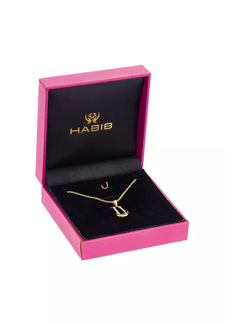 HABIB TULUS | Diamond Necklace in 375/9K Yellow and White Gold (Alphabet) 560710724(L-LAM)-YG