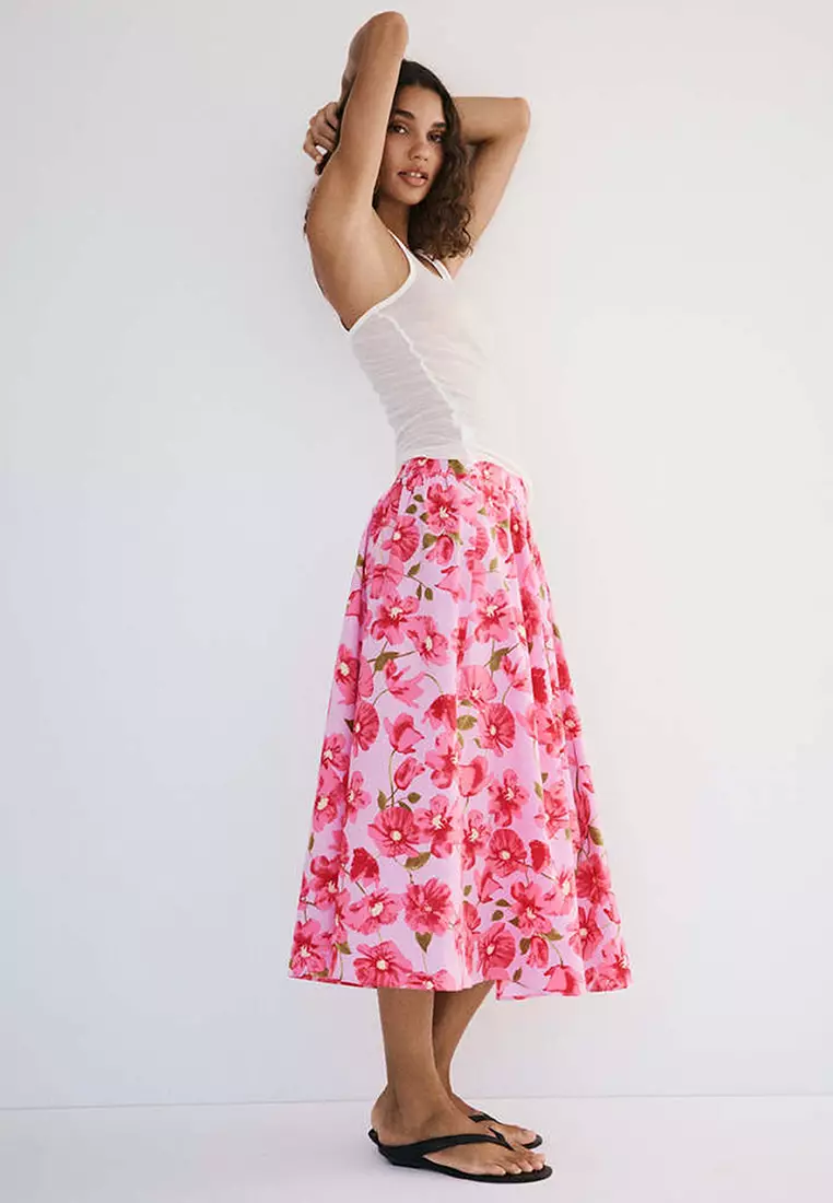 100% Cotton Midi Skirt
