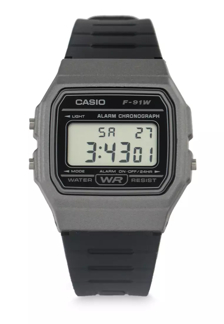 Jam Tangan Digital F-91WM-1BDF Hitam Abu Abu