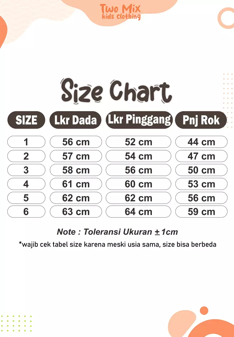 Two Mix Baju Anak Perempuan Fashion - Dress Gaun Anak Cewek 1-6 Tahun Y884 Coklat