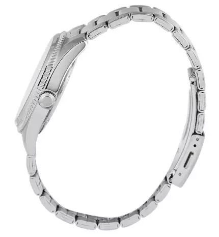 Jam Tangan Pria Alba Prestige AS9S71 AS9S71X1 Strap Stainless Steel Silver Color Men Light Blue Patterned Dial Original Garansi Resmi