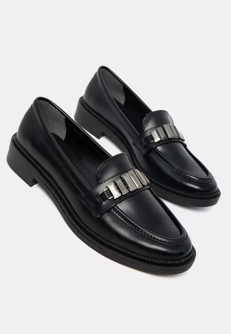 Metal Strap Loafers