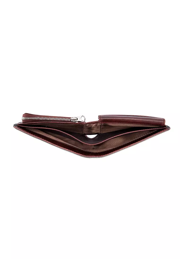 Buy ENZODESIGN Top Grain Leather Sporty Wallet With Zip Coin