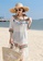 LYCKA white BC1079 Lady Beachwear Long Breezy Beach Cover-up White 4354BUS3CD0CADGS_4
