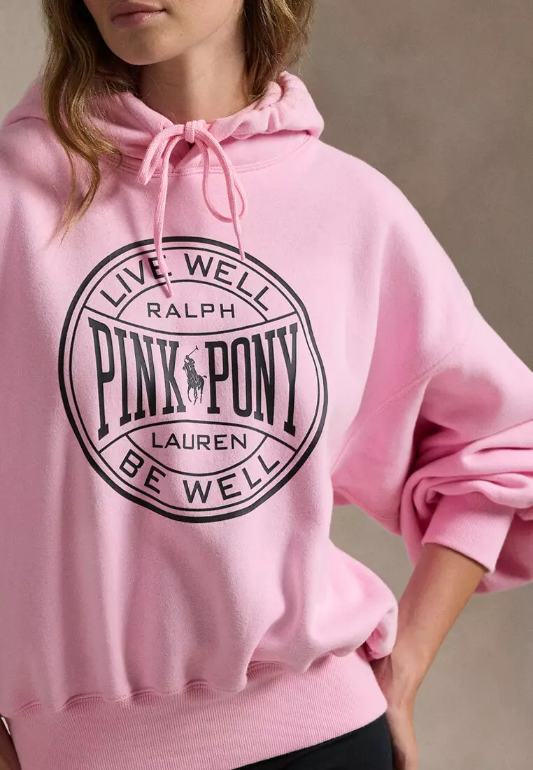 Buy Polo Ralph Lauren Pink Pony Logo Fleece Hoodie 2025
