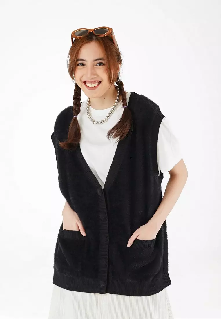 Women's Vest Sleveless Nylon Cardigan C011123