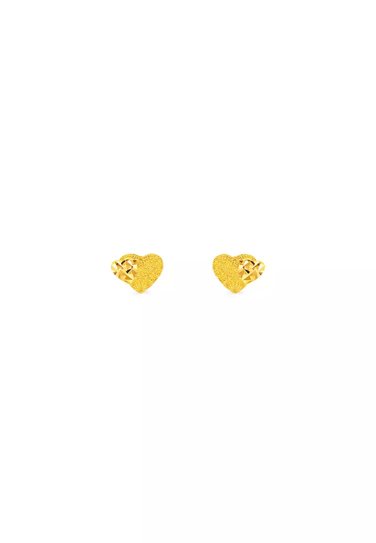 375/9K Gold Love Earrings S117