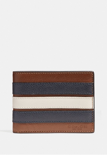 Buy Coach Coach Men Slim Bill Varsity Leather Wallet Brown Midnight Navy Online Zalora Malaysia