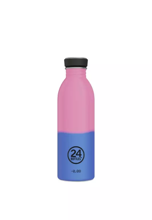 24 Bottles Urban 500ML Glossy Finish Water Bottle - Reactive Pink Blue