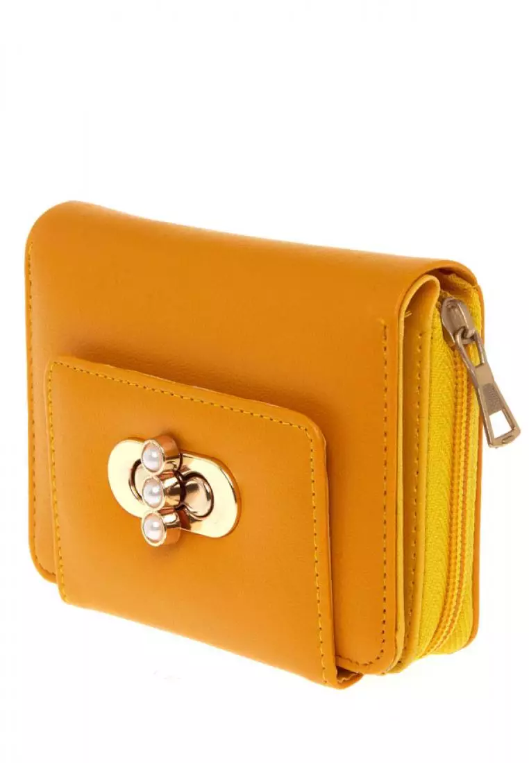 Jasmeen Card Wallet Simple Dompet Wanita Premium Quality - Yellow