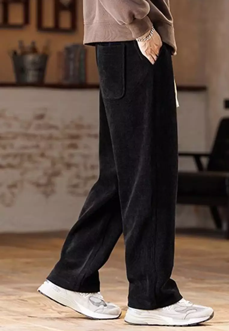 Wide Leg Pants Mens Loose Casual Pants Men's Comfy Cotton Linen