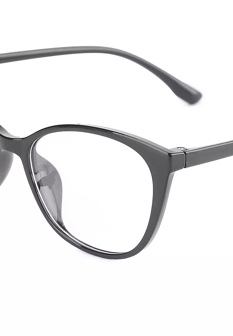 Kacamata TR Lentur Pria Wanita Antiradiasi Cat Eye Vania Black