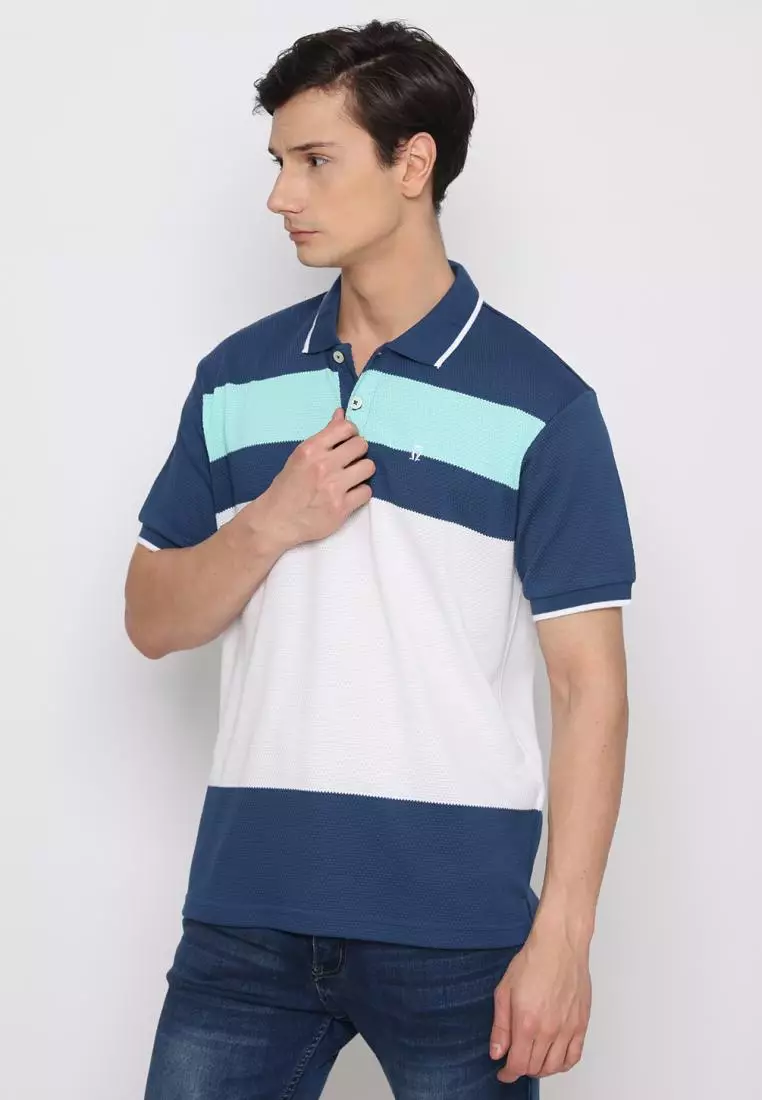 MATSUDA Kaos Polo Shirt Pria Kragh Honeycomb Myoko