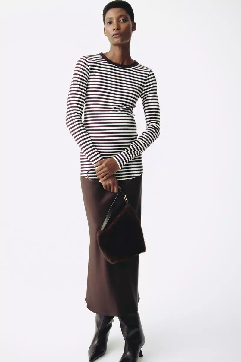 MAMA Ribbed jersey top