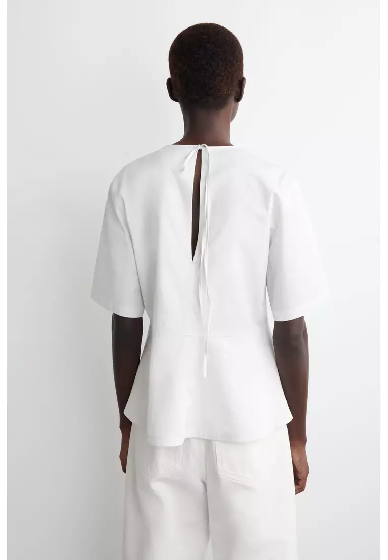 COTTON PEPLUM TOP