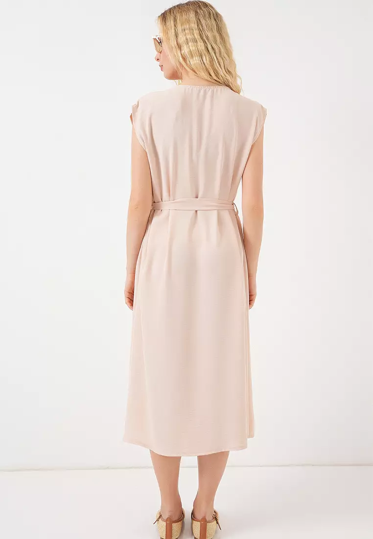 Sleeveless Belted Aerobin Dress