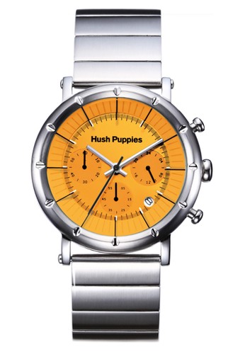 Hush Puppies Chronograph Men’s Watch HP 6060M.1518 Yellow Silver Stainless Steel
