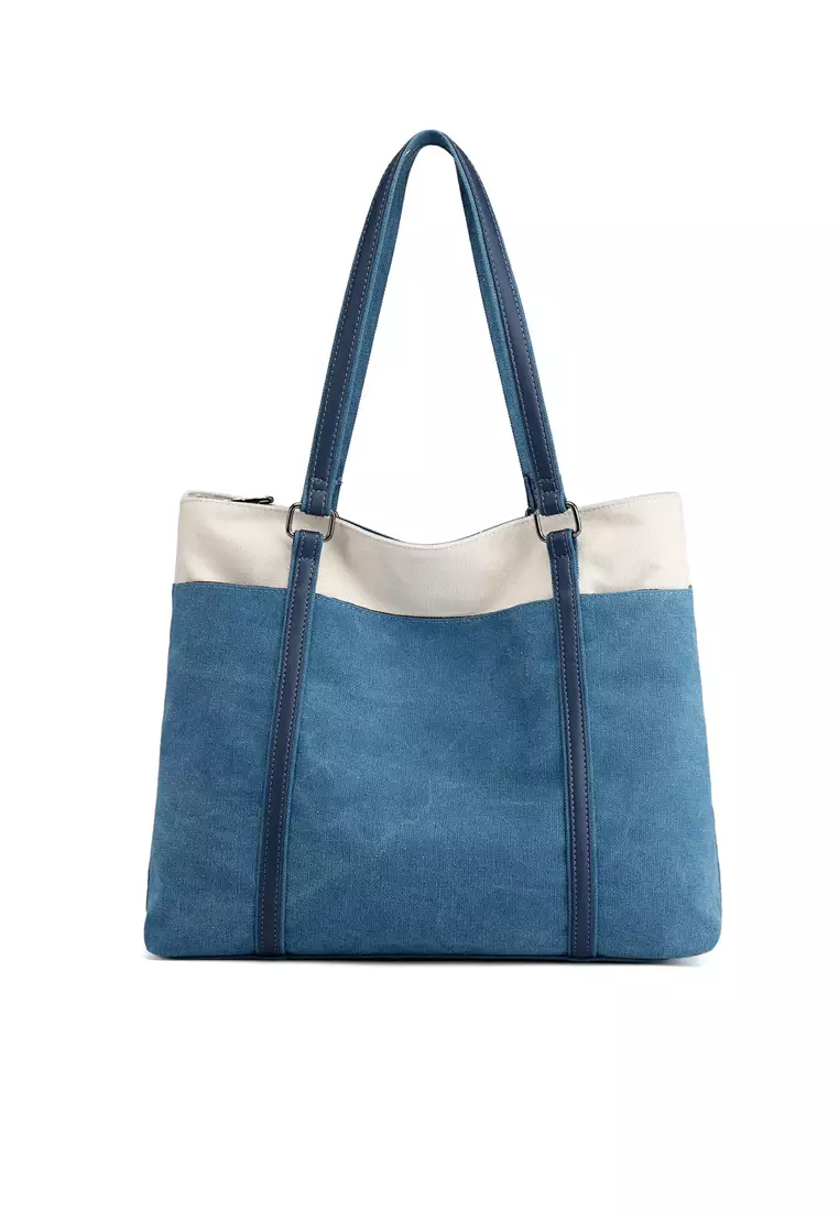 Buy XAFITI Brand New Contrast Stitched Canvas Tote Bag 2023 Online