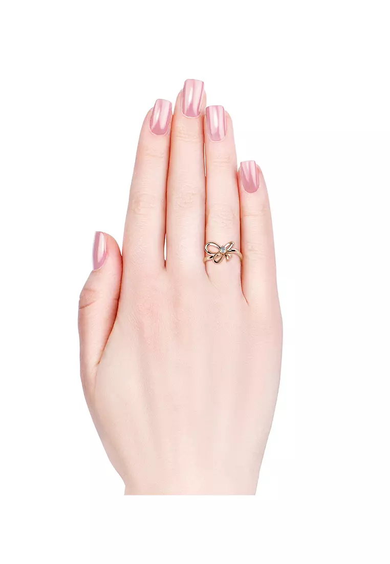 Posie Ribbon Ring RG - Cincin Crystal by Her Jewellery