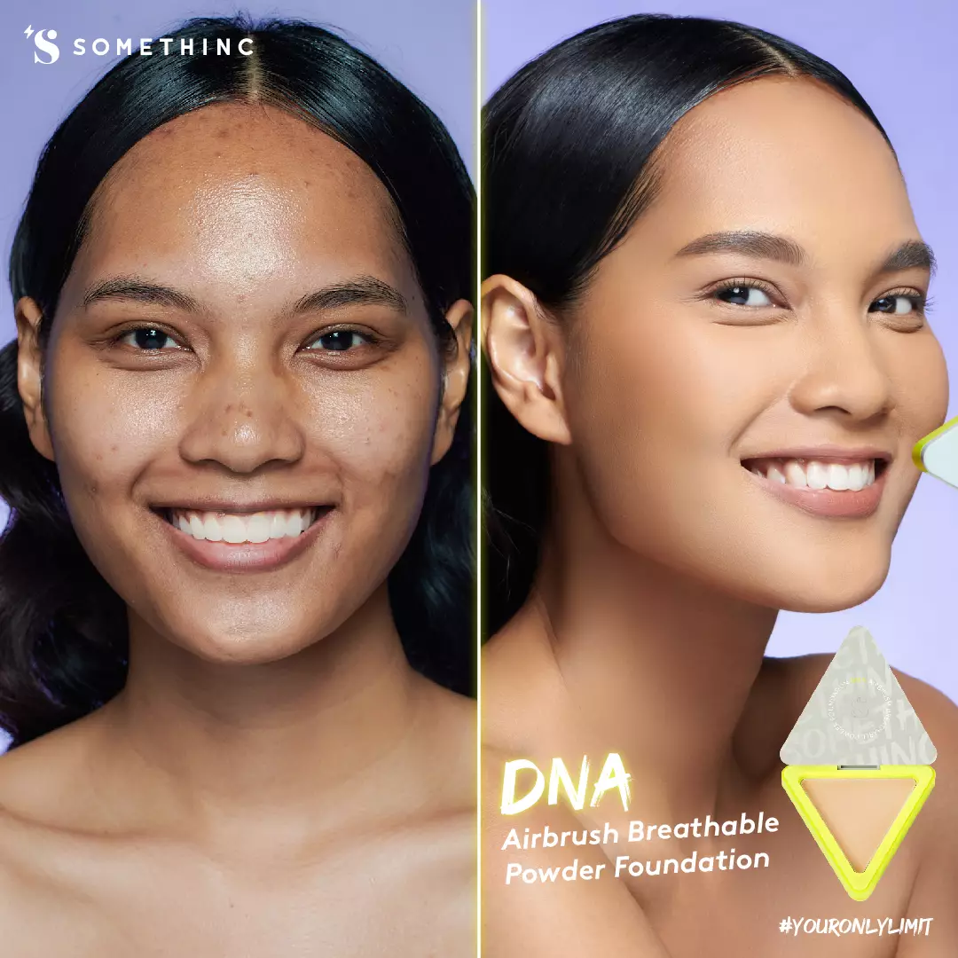 SOMETHINC DNA Airbrush Breathable Powder Foundation - Bedak Padat Neutral