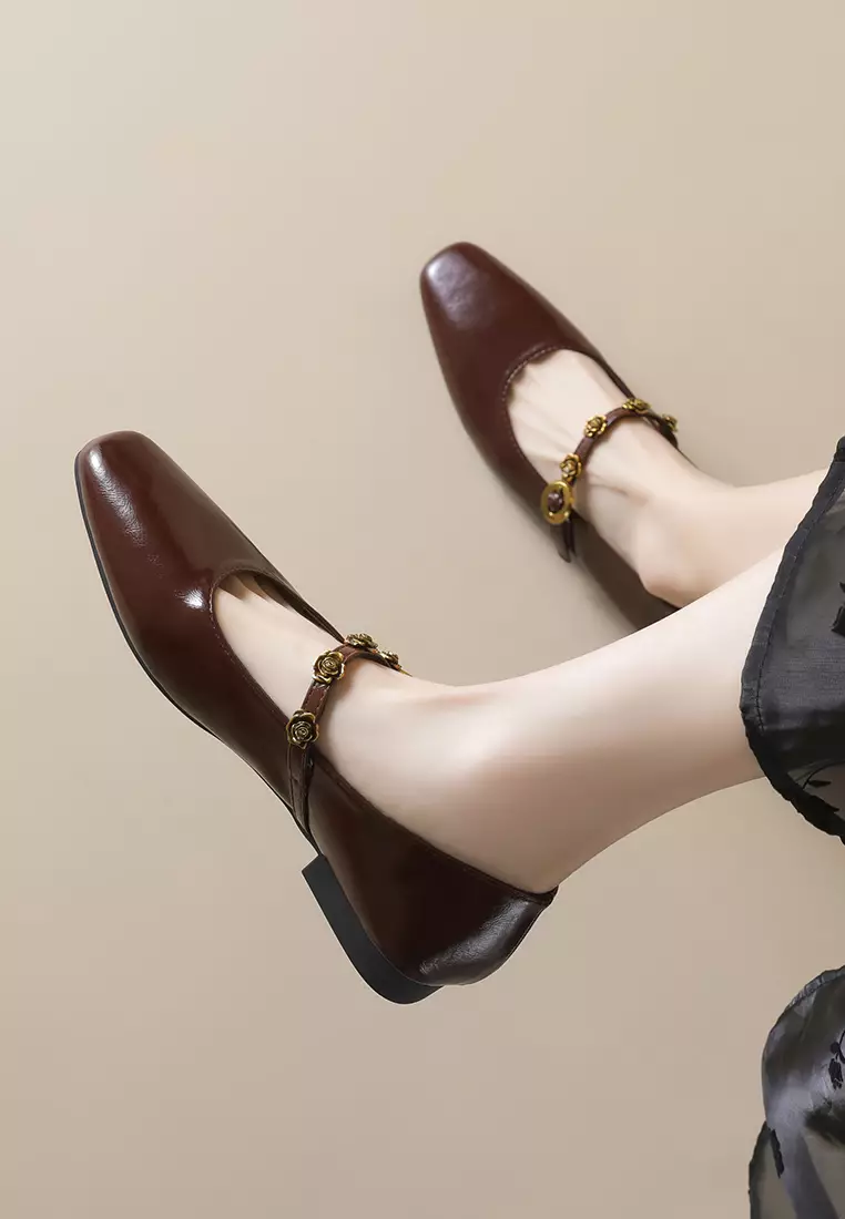 Metal Buckle Strap Mary Jane Shoes WW821-3